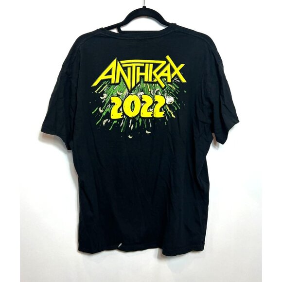 Anthrax Barfing Zombie Not Man Tee 2022 Size XL Heavy Metal Band Tee Graphics - Picture 2 of 4